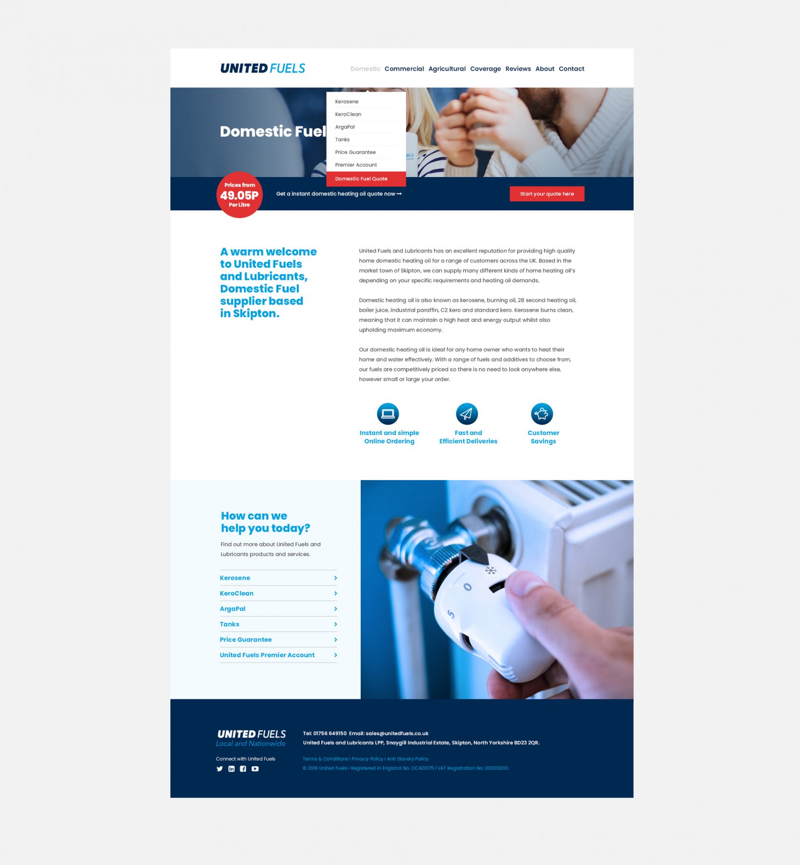 Website Design for united Fuels brand Design